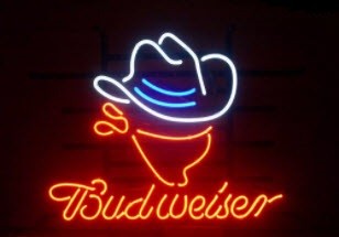 Budweiser Cowboy Neon Sign