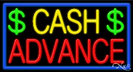 Cash Advance Business Neon Sign