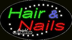 Hair & Nails LED Sign