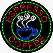 Espresso Coffee LED Sign