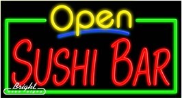 Sushi Bar Open Neon Sign