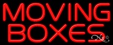 Moving Boxes Business Neon Sign