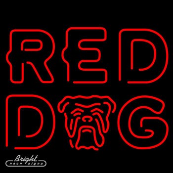 Red Dog Double Stroke Neon Beer Sign