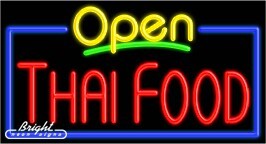 Thai Food Open Neon Sign