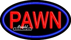Pawn Flashing Neon Sign