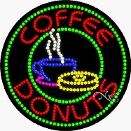 Coffee Donuts LED Sign