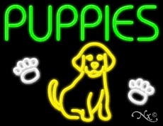 Puppies Business Neon Sign
