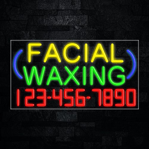 Facial Waxing Flex-Led Sign
