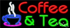 Coffee & Tea Business Neon Sign