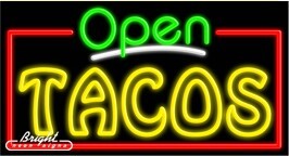 Tacos Open Neon Sign