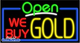 We Buy Gold Open Neon Sign