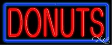 Donuts Logo Neon Sign