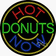 Hot Donuts Now LED Sign