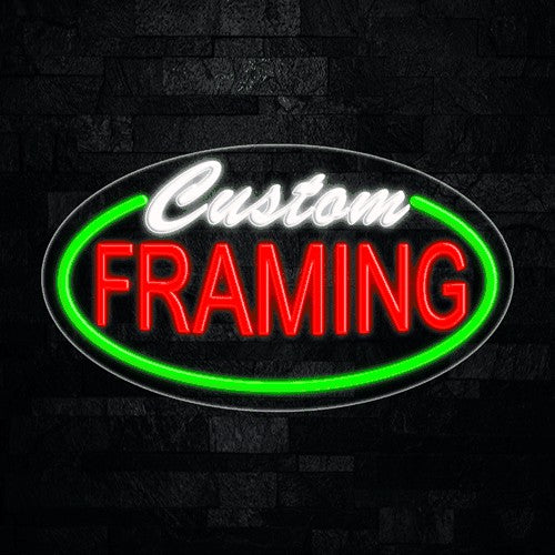 Custom Framing Flex-Led Sign
