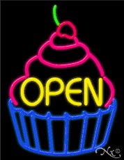 Cupcake Open Business Neon Sign