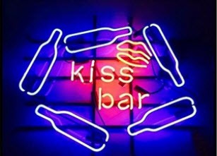 Kiss Bar Neon Sign