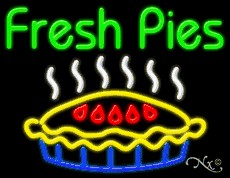 Fresh Pies Business Neon Sign