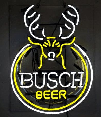 Busch Circle Deer Neon Sign