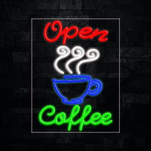 Open Coffee Flex-Led Sign