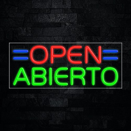 Open Abierto Flex-Led Sign