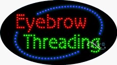 Eyebrow Threading LED Sign