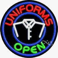Uniforme Sign Uniforms Circle Shape Neon Sign only $543.00 - More Business Neon Signs ...