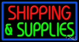 Shipping & Supplies Business Neon Sign