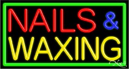 Nails & Waxing Business Neon Sign