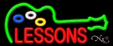 Music Lessons Business Neon Sign