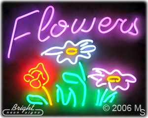 Flowers Neon Sign
