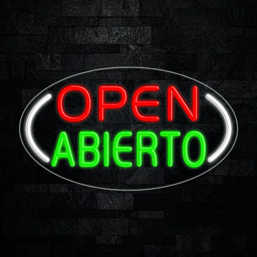 Open Abierto Flex-Led Sign