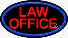 Law Office Oval Neon Sign