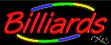 Billiards Business Neon Sign