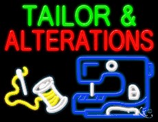 Tailor & Alterations Business Neon Sign