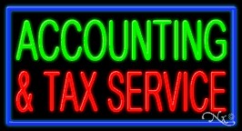 Accounting & Services Business Neon Sign