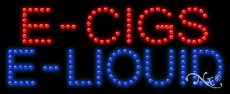 E-Cigs E-Liquid LED Sign
