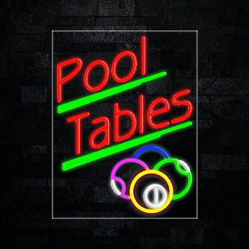 Pool Tables Flex-Led Sign