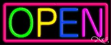 Multi-Color Neon Open Sign