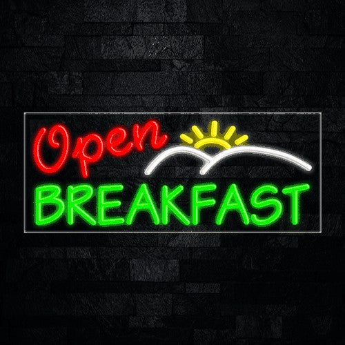 Breakfast Open Flex-Led Sign