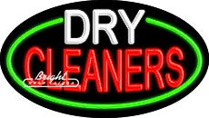 Dry Cleaners Flashing Neon Sign