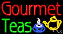 Gourmet Teas Business Neon Sign