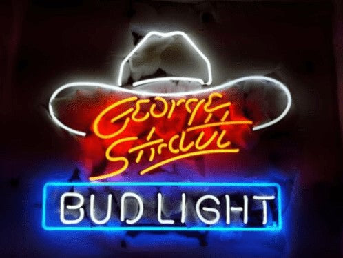 Neon Budlight Beer Sign featuring George Strait only $289.99