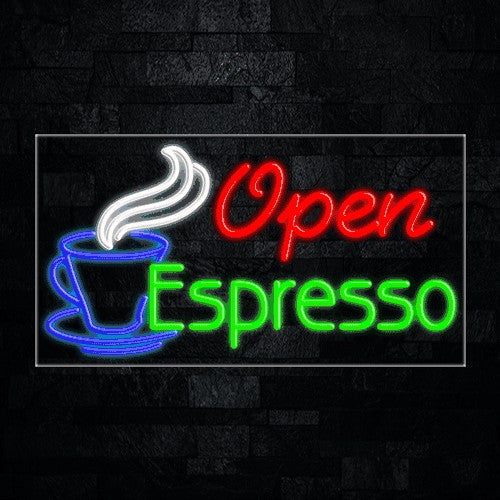 Espresso Open Flex-Led Sign