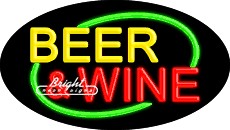 Beer & Wine Flashing Neon Sign