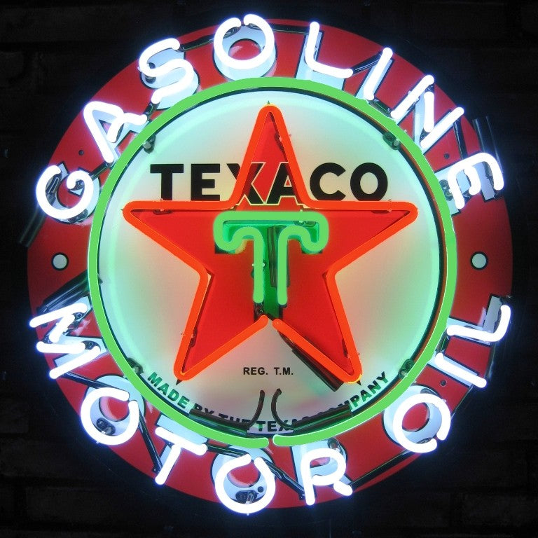 Texaco Oil Neon Sign