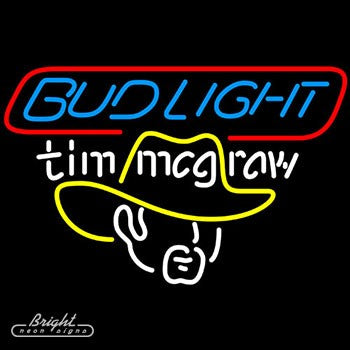 Neon Budlight & Tim McGraw Beer Sign