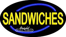Sandwiches Flashing Neon Sign