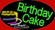 Birthday Cake LED Sign