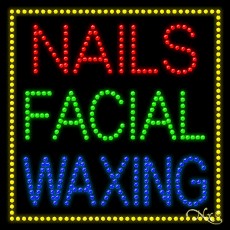 Nails Facial Waxing LED Sign