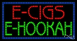 E Cigs E Hookah LED Sign
